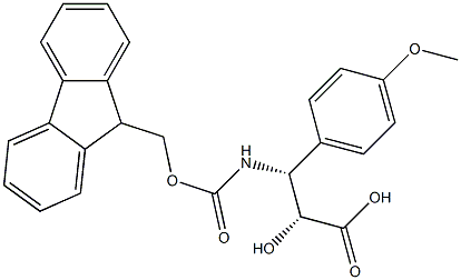 N-Fmoc-(2R,3R)-3-Amino-2-hydroxy-3-(4-methoxy-phenyl)-propanoic acid Struktur