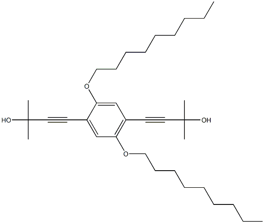 4,4''[2,5-BIS(NONYLOXY)-1,4-PHENYLENE]BIS[2-METHYL-3-BUTYN-2-OL] Struktur