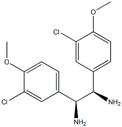 MESO-1,2-BIS(3-CHLORO-4-METHYOXYPHENYL)ETHANE-1,2-DIAMINE Struktur