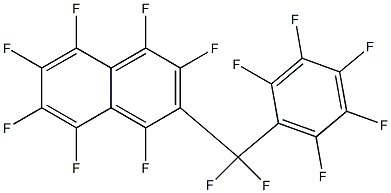 3-[difluoro-(2,3,4,5,6-pentafluorophenyl)methyl]-1,2,4,5,6,7,8-heptafluoro-naphthalene Struktur