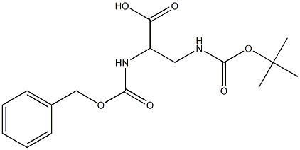 2-Benzyloxycarbonylamino-3-tert-butoxycarbonylamino-propionic acid Struktur