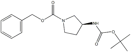 (s)-n-cbz-3-boc-amino Pyrrolidine Struktur