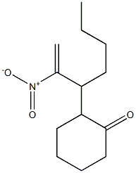 2-(2-nitrohept-1-en-3-yl)cyclohexan-1-one Struktur