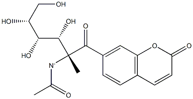 Methylumbelliferyl-n-acetyl- -D-glucosaminide Struktur