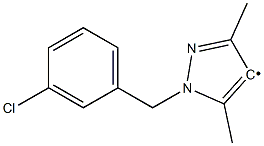 1-(3-Chloro-benzyl)-3,5-dimethyl-1H-pyrazol-4-yl Struktur