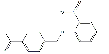 4-(4-Methyl-2-nitro-phenoxymethyl)-benzoic acid Struktur