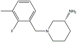 (3R)-1-(2-fluoro-3-methylbenzyl)piperidin-3-amine Struktur