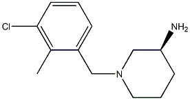 (3S)-1-(3-chloro-2-methylbenzyl)piperidin-3-amine Struktur