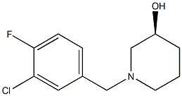 (3S)-1-(3-chloro-4-fluorobenzyl)piperidin-3-ol Struktur