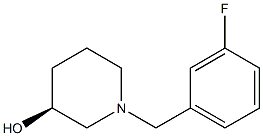 (3S)-1-(3-fluorobenzyl)piperidin-3-ol Struktur