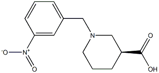 (3S)-1-(3-nitrobenzyl)piperidine-3-carboxylic acid Struktur