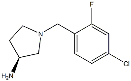 (3S)-1-(4-chloro-2-fluorobenzyl)pyrrolidin-3-amine Struktur