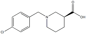 (3S)-1-(4-chlorobenzyl)piperidine-3-carboxylic acid Struktur