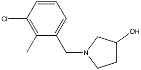 1-(3-chloro-2-methylbenzyl)pyrrolidin-3-ol Struktur