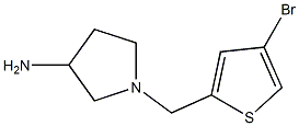 1-[(4-bromothiophen-2-yl)methyl]pyrrolidin-3-amine Struktur