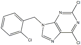 2,6-dichloro-9-(2-chlorobenzyl)-9H-purine Struktur