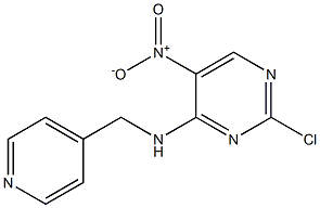 2-chloro-5-nitro-N-(pyridin-4-ylmethyl)pyrimidin-4-amine Struktur