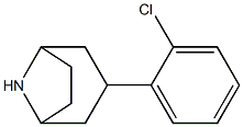 3-(2-chlorophenyl)-8-azabicyclo[3.2.1]octane Struktur