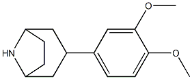 3-(3,4-dimethoxyphenyl)-8-azabicyclo[3.2.1]octane Struktur