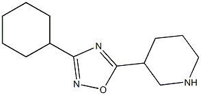 3-(3-cyclohexyl-1,2,4-oxadiazol-5-yl)piperidine Struktur