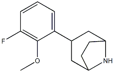 3-(3-fluoro-2-methoxyphenyl)-8-azabicyclo[3.2.1]octane Struktur