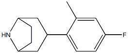 3-(4-fluoro-2-methylphenyl)-8-azabicyclo[3.2.1]octane Struktur