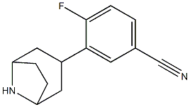 3-(8-azabicyclo[3.2.1]oct-3-yl)-4-fluorobenzonitrile Struktur