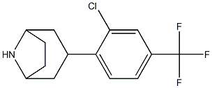 3-[2-chloro-4-(trifluoromethyl)phenyl]-8-azabicyclo[3.2.1]octane Struktur