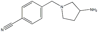 4-[(3-aminopyrrolidin-1-yl)methyl]benzonitrile Struktur