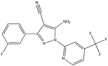 5-amino-3-(3-fluorophenyl)-1-[4-(trifluoromethyl)pyridin-2-yl]-1H-pyrazole-4-carbonitrile Struktur