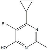 5-bromo-6-cyclopropyl-2-methylpyrimidin-4-ol Struktur