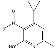 6-cyclopropyl-2-methyl-5-nitropyrimidin-4-ol Struktur