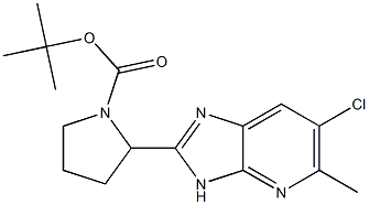 tert-butyl 2-(6- chloro -5-methyl-3H-imidazo[4,5-b]pyridin-2-yl)pyrrolidine-1-carboxylate Struktur