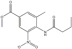 4-Butyrylamino-3-Methyl-5-Nitro-Benzoic
acid methyl ester Struktur