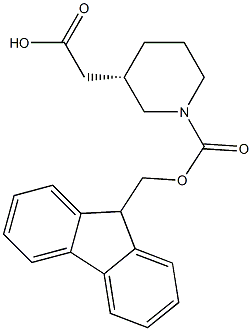 (S)-Fmoc-(3-carboxymethyl)-piperidine Struktur