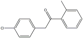 2-(4-chlorophenyl)-1-(2-methylphenyl)ethanone Struktur