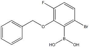 2-(Benzyloxy)-6-bromo-3-fluorophenylboronic acid Struktur