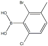 2-Bromo-6-chloro-3-methylphenylboronic acid Struktur