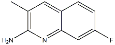 7-FLUORO-3-METHYL-2-QUINOLINAMINE Struktur