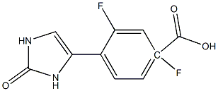 1,3-DIHYDRO-IMIDAZOL-2-ONE-5-(2,4-DIFLUOROPHENYL)-4-CARBOXYLIC ACID Struktur