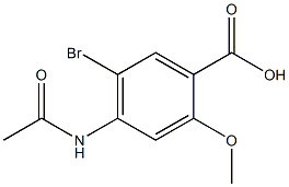 4-ACETYLAMINO-5-BROMO-2-METHOXYBENZOIC ACID Struktur