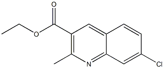 ETHYL 7-CHLORO-2-METHYLQUINOLINE-3-CARBOXYLATE Struktur