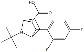 7-tert-Butyl-3-(2,4-difluorophenyl)-7-aza-bicyclo[2.2.1]heptane-2-carboxylic acid Struktur