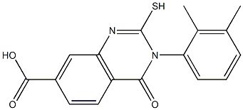 3-(2,3-DIMETHYLPHENYL)-2-MERCAPTO-4-OXO-3,4-DIHYDROQUINAZOLINE-7-CARBOXYLIC ACID Struktur