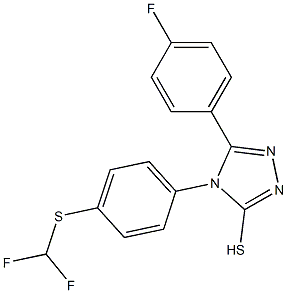 4-{4-[(DIFLUOROMETHYL)THIO]PHENYL}-5-(4-FLUOROPHENYL)-4H-1,2,4-TRIAZOLE-3-THIOL Struktur