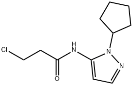 3-CHLORO-N-(1-CYCLOPENTYL-1H-PYRAZOL-5-YL)PROPANAMIDE Struktur