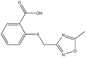 2-{[(5-METHYL-1,2,4-OXADIAZOL-3-YL)METHYL]THIO}BENZOIC ACID Struktur