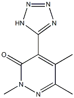 2,5,6-TRIMETHYL-4-(1H-TETRAZOL-5-YL)PYRIDAZIN-3(2H)-ONE Struktur