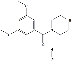 1-(3,5-DIMETHOXYBENZOYL)PIPERAZINE HYDROCHLORIDE Struktur