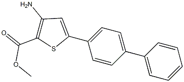 3-AMINO-5-BIPHENYL-4-YL-THIOPHENE-2-CARBOXYLICACID METHYL ESTER, TECH Struktur